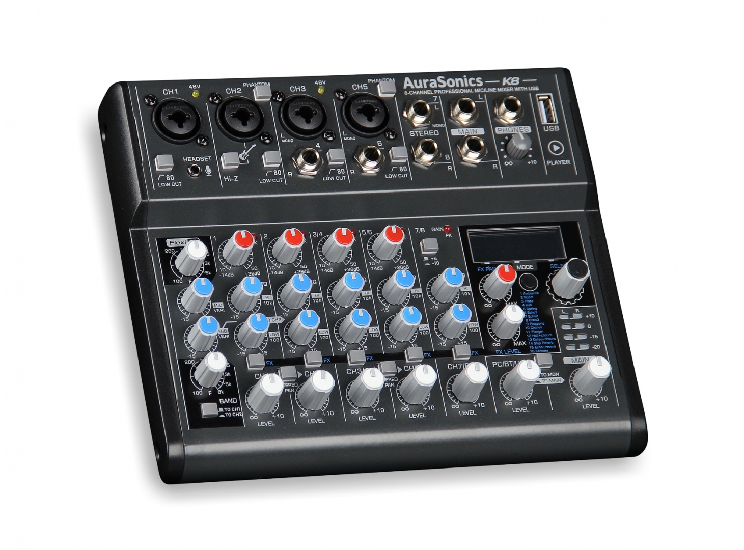 AuraSonics K8 компактный микшерный пульт в Печорах