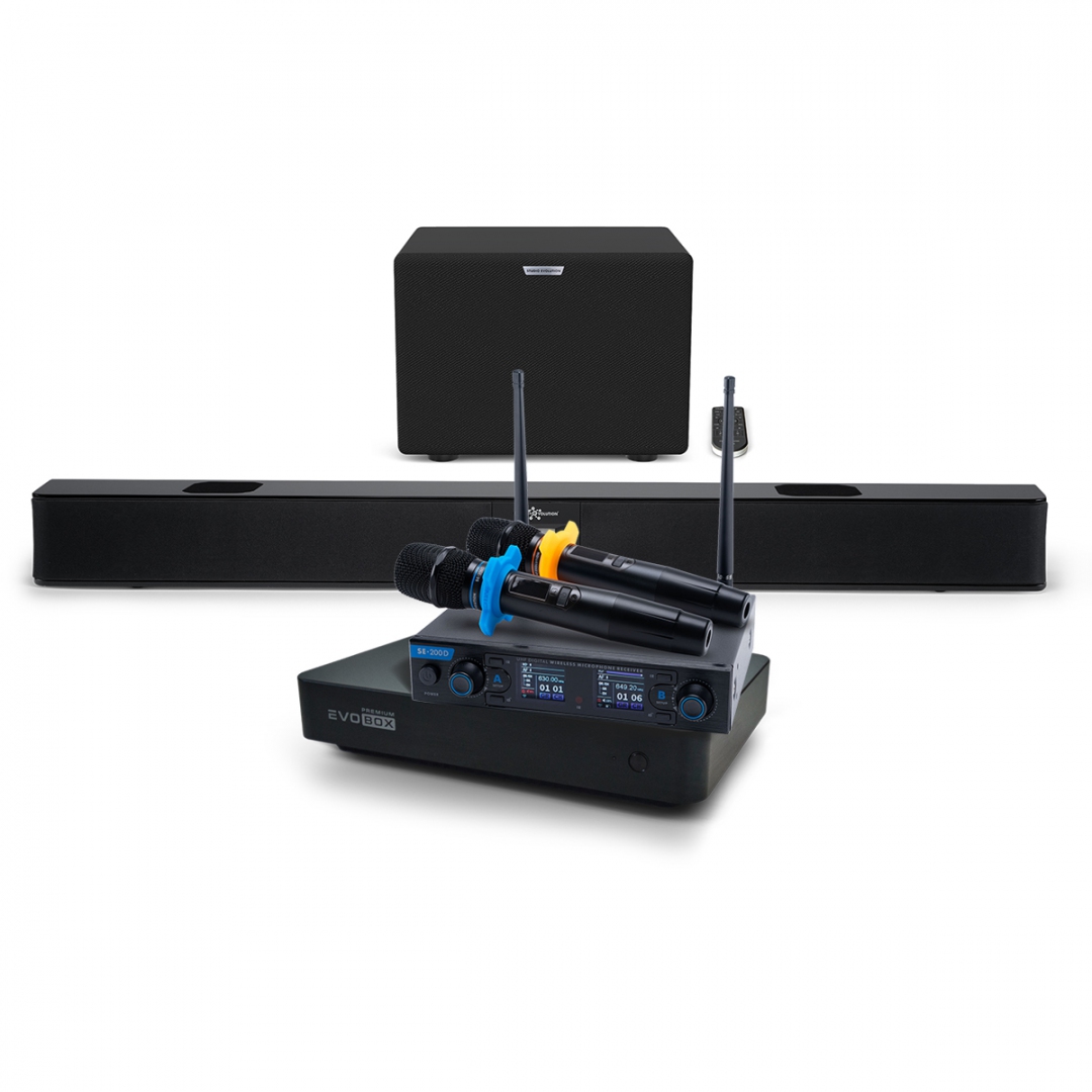 Hi-End караоке-система EVOBOX Premium + EvoSoundBar (саундбар с караоке) в Печорах