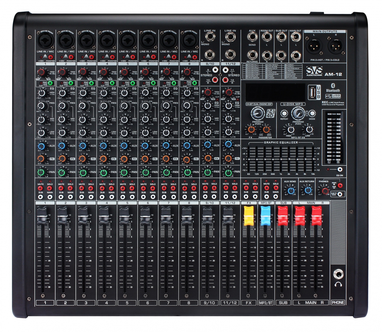 SVS Audiotechnik mixers AM-12 Микшерный пульт аналоговый, 12-канальный в Печорах