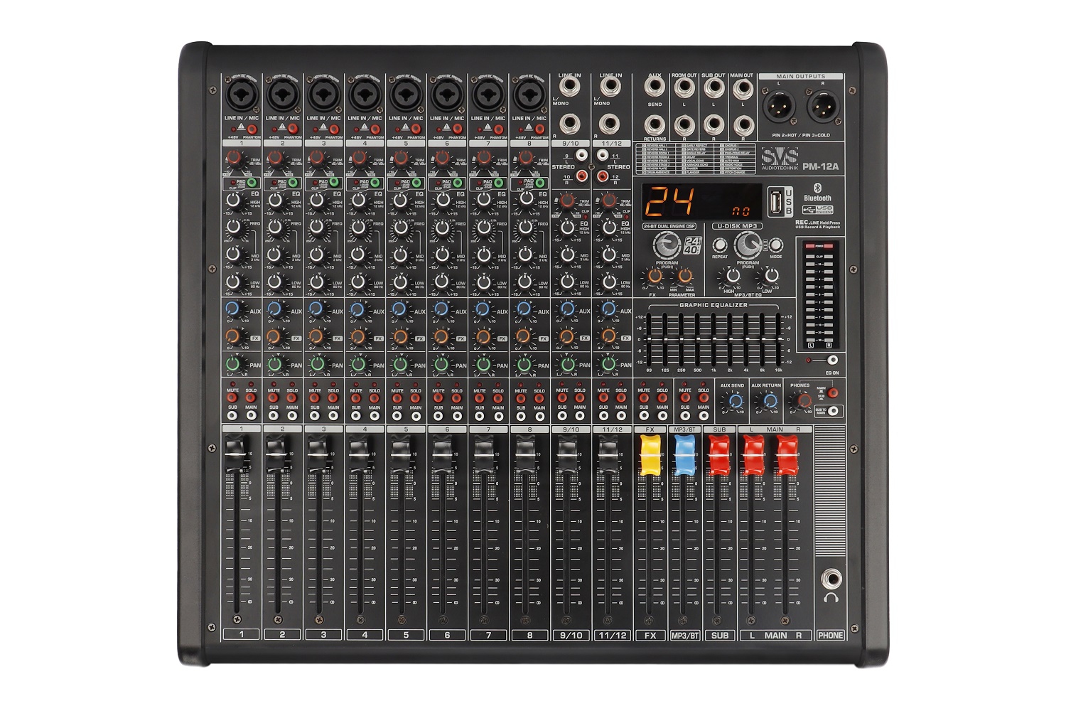 SVS Audiotechnik mixers PM-12A Активный аналоговый микшерный пульт, 12-канальный в Печорах